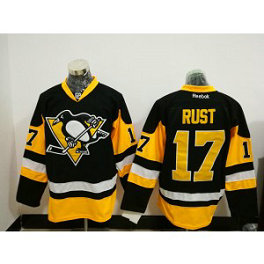 NHL Penguins 17 Bryan Rust Black Alternate Men Jersey NHL Penguins 17 Bryan Rust Black Alternate Men Jersey