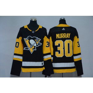 NHL Penguins 30 Matt Murray Black Adidas Women Jersey