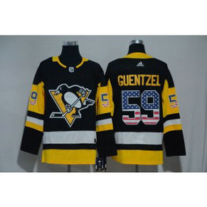 NHL Penguins 59 Jake Guentzel Black USA Flag Adidas Men Jersey NHL Penguins 59 Jake Guentzel Black USA Flag Adidas Men Jersey