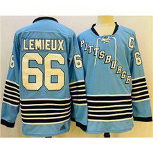 NHL Penguins 66 Mario Lemieux Blue Team Classics Men Jersey NHL Penguins 66 Mario Lemieux Blue Team Classics Men Jersey
