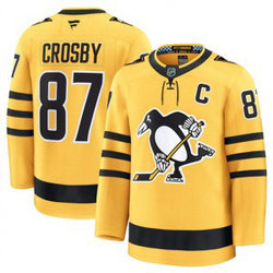 NHL Penguins 87 Sidney Crosby Gold Alternate 2025 New Men Jersey