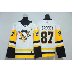 NHL Penguins 87 Sidney Crosby White Adidas Youth Jersey