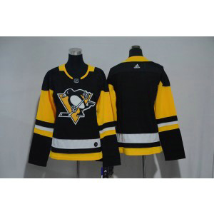 NHL Penguins Blank Black Adidas Women Jersey