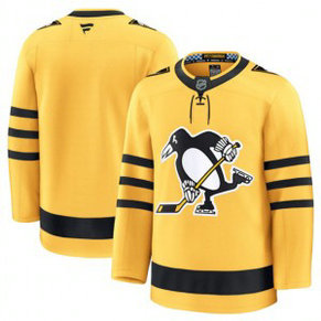 NHL Penguins Blank Gold Alternate 2025 New Men Jersey