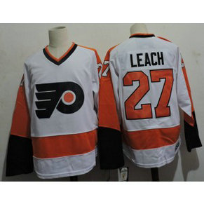 NHL Philadelphia Flyers 27 Leach White Men Jersey