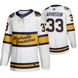 NHL Predators 33 Viktor Arvidsson White 2020 Winter Classic Adidas Men Jersey