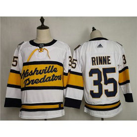 NHL Predators 35 Pekka Rinne White 2020 Winter Classic Adidas Men Jersey