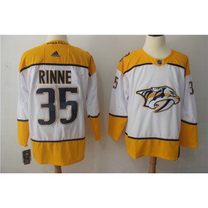 NHL Predators 35 Pekka Rinne White Adidas Men Jersey