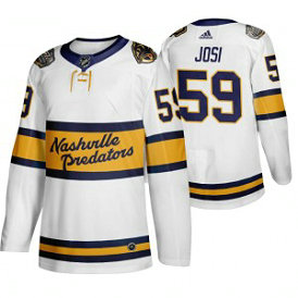 NHL Predators 59 Roman Josi White 2020 Winter Classic Adidas Men Jersey