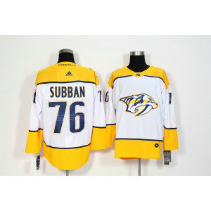 NHL Predators 76 P.K. Subban White Adidas Men Jersey