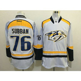 NHL Predators 76 P.K. Subban White Reebok Men Jersey