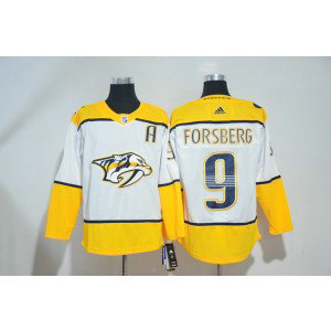 NHL Predators 9 Filip Forsberg White Adidas Men Jersey