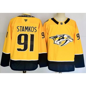 NHL Predators 91 Stamkos Yellow 2024 New Men Jersey