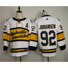 NHL Predators 92 Ryan Johansen White 2020 Winter Classic Adidas Men Jersey