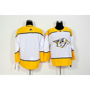 NHL Predators Blank White Adidas Men Jersey