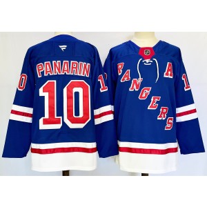 NHL Rangers 10 Artemi Panarin Blue 2024 New Fanatics Men Jersey