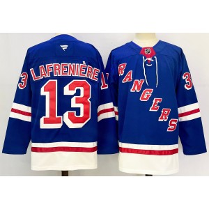 NHL Rangers 13 Alexis Lafreniere Blue 2024 New Fanatics Men Jersey