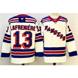 NHL Rangers 13 Alexis Lafreniere White 2024-25 New Men Jersey