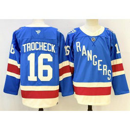 NHL Rangers 16 Trocheck Blue 2025 Centennial New Men Jersey