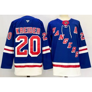 NHL Rangers 20 Chris Kreider Blue 2024 New Fanatics Men Jersey