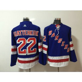 NHL Rangers 22 Kevin Shattenkirk Blue Adidas Men Jersey