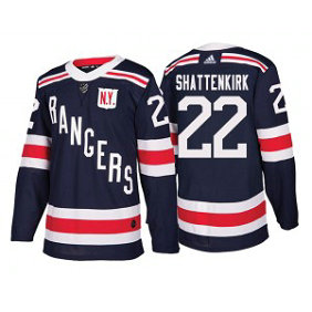 NHL Rangers 22 Kevin Shattenkirk Navy 2018 Winter Classic Adidas Men Jersey