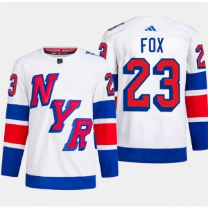 NHL Rangers 23 Adam Fox White 2024 Stadium Series Adidas Men Jersey NHL Rangers 23 Adam Fox White 2024 Stadium Series Adidas Men Jersey