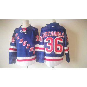NHL Rangers 36 Mats Zuccarello Blue Adidas Men Jersey