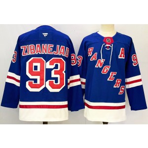 NHL Rangers 93 Mika Zibanejad Blue 2024 New Fanatics Men Jersey