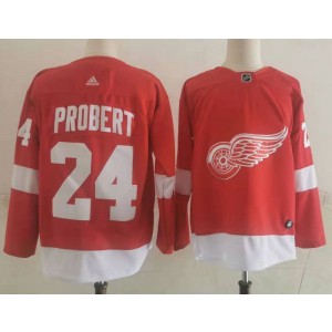 NHL Red Wings 24 Probert Red Adidas Men Jersey