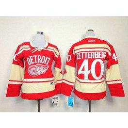 NHL Red Wings 40 Henrik Zetterberg Red 2014 Winter Classic Women Jersey