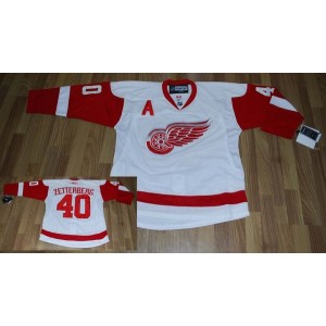 NHL Red Wings 40 Henrik Zetterberg White Men Jersey