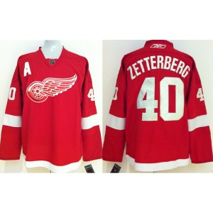 NHL Red Wings 40 Henrik Zetterberg With A Patch Red Men Jersey NHL Red Wings 40 Henrik Zetterberg With A Patch Red Men Jersey
