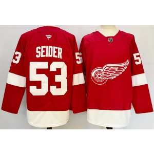 NHL Red Wings 53 SEIDER Red 2024 New Fanatics Men Jersey NHL Red Wings 53 SEIDER Red 2024 New Fanatics Men Jersey