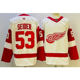 NHL Red Wings 53 SEIDER White Adidas Men Jersey