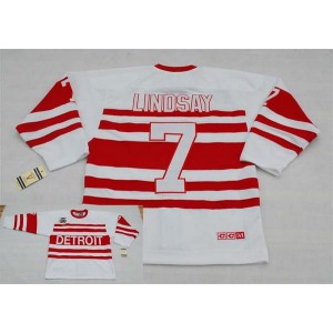 NHL Red Wings 7 Ted Lindsay White CCM Throwback Men Jersey NHL Red Wings 7 Ted Lindsay White CCM Throwback Men Jersey