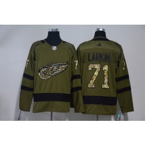 NHL Red Wings 71 Dylan Larkin Olive Green Adidas Men Jersey NHL Red Wings 71 Dylan Larkin Olive Green Adidas Men Jersey