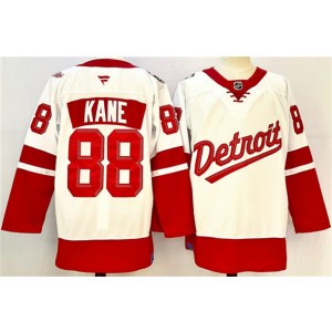 NHL Red Wings 88 Patrick Kane White Red 2024-25 New Men Jersey