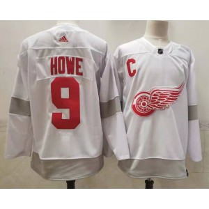 NHL Red Wings 9 Gordie Howe White 2020 New Adidas Men Jersey NHL Red Wings 9 Gordie Howe White 2020 New Adidas Men Jersey