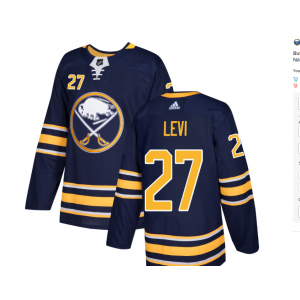 NHL Sabres 27 Devon Levi Navy Addidas Men Jersey