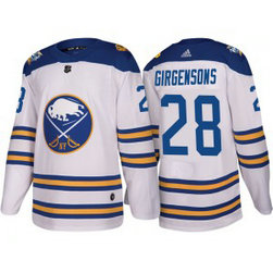 NHL Sabres 28 Zemgus Girgensons White 2018 Winter Classic Adidas Men Jersey