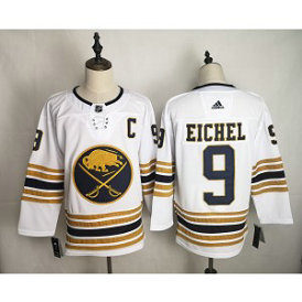 NHL Sabres 9 Jack Eichel White 50th anniversary Adidas Men Jersey