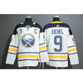 NHL Sabres 9 Jack Eichel White Adidas Men Jersey