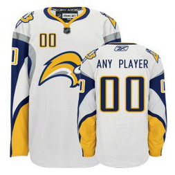 NHL Sabres White Customized Men Jersey