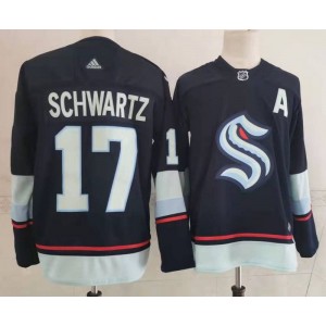 NHL Seattle Kraken 17 Schwartz Blue Adidas Men Jersey NHL Seattle Kraken 17 Schwartz Blue Adidas Men Jersey