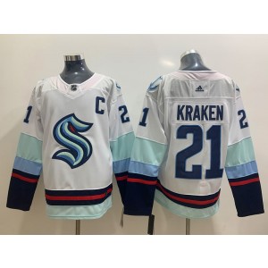 NHL Seattle Kraken 21 Kraken White Adidas Men Jersey