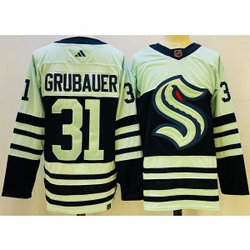 NHL Seattle Kraken 31 Grubauer 2022-23 Retro Adidas Men Jersey