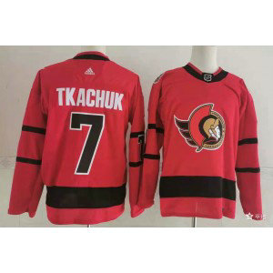 NHL Senators 7 Brady Tkachuk Red 2020 New Adidas Men Jersey
