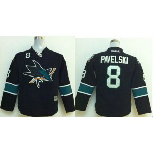 NHL Sharks 8 Joe Pavelski Black Reebok Youth Jersey