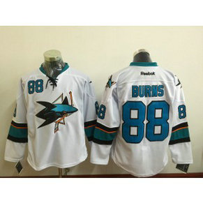 NHL Sharks 88 Brent Burns White Men Jersey